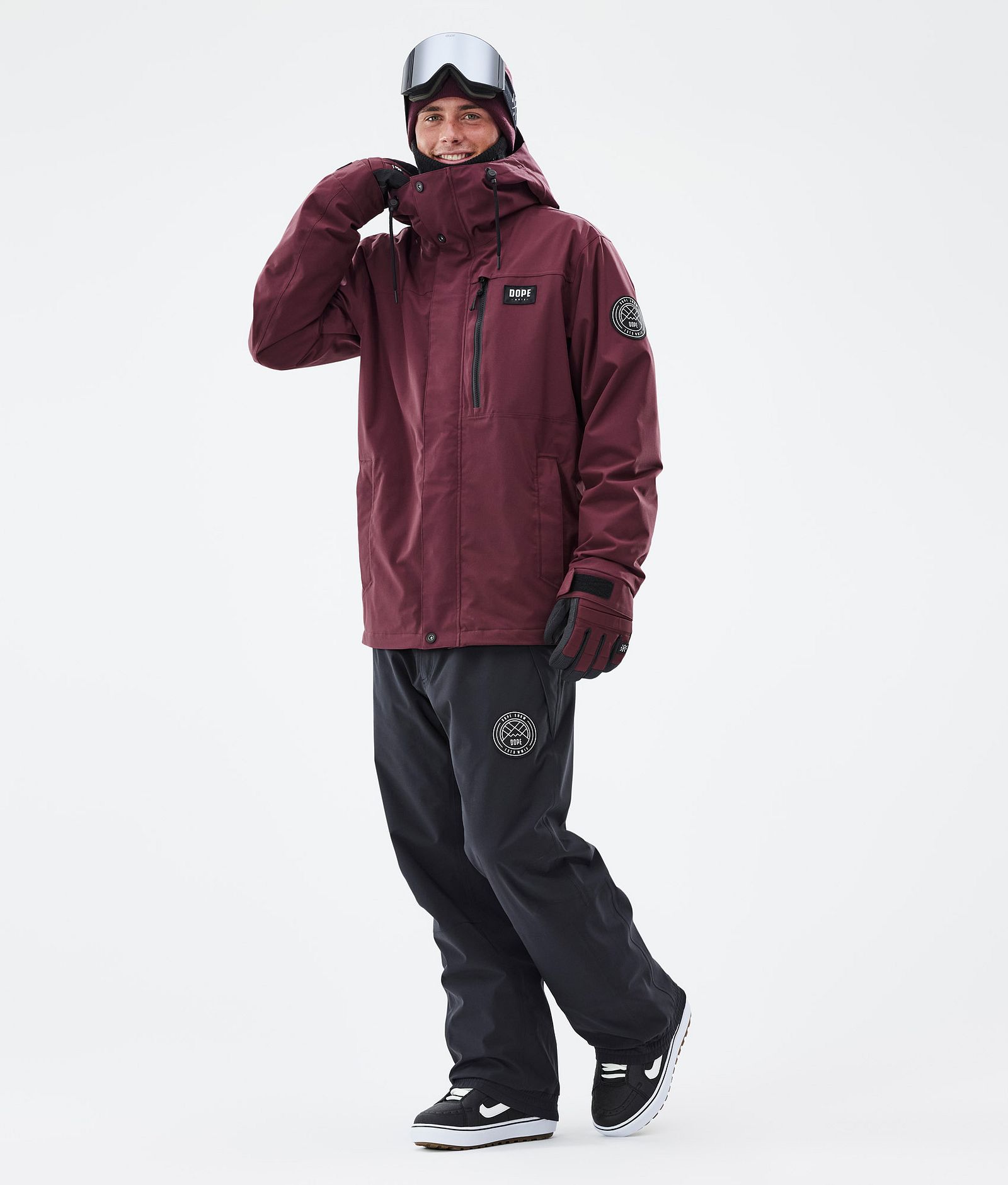 Dope Blizzard Full Zip Snowboard Jacket Men Burgundy | Dopesnow.com