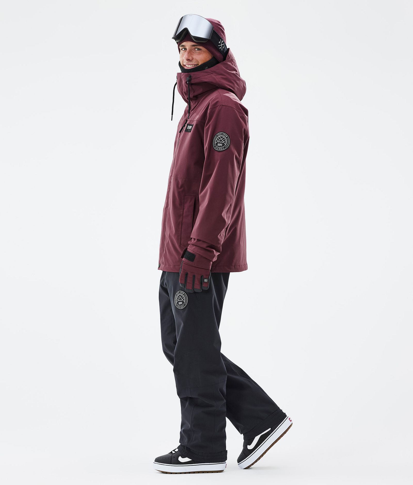 Dope Blizzard Full Zip Snowboard Jacket Men Burgundy | Dopesnow UK