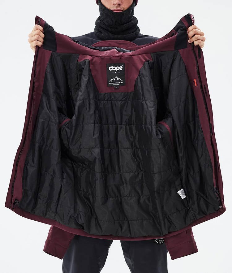 Blizzard Full Zip Snowboard Jacket Men Burgundy, Image 9 of 9