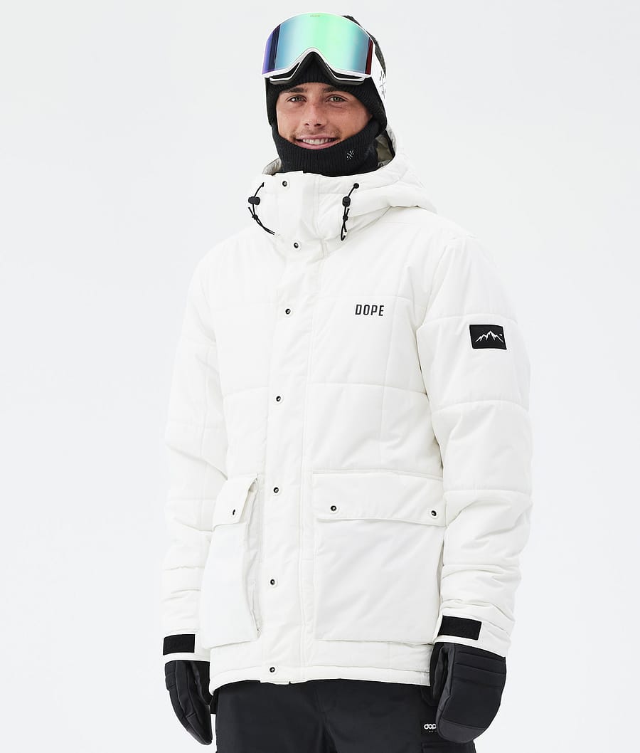 Puffer Full Zip Old White