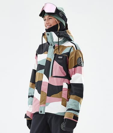 Blizzard W Full Zip Snowboardjacke Damen Shards Gold Muted Pink