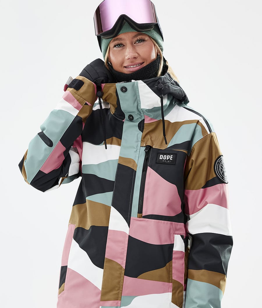 Blizzard W Full Zip Giacca Snowboard Donna Shards Gold Muted Pink