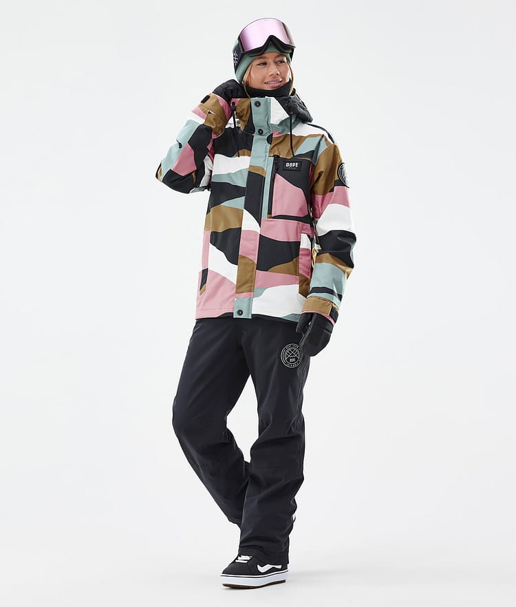 Blizzard W Full Zip Snowboardjacke Damen Shards Gold Muted Pink