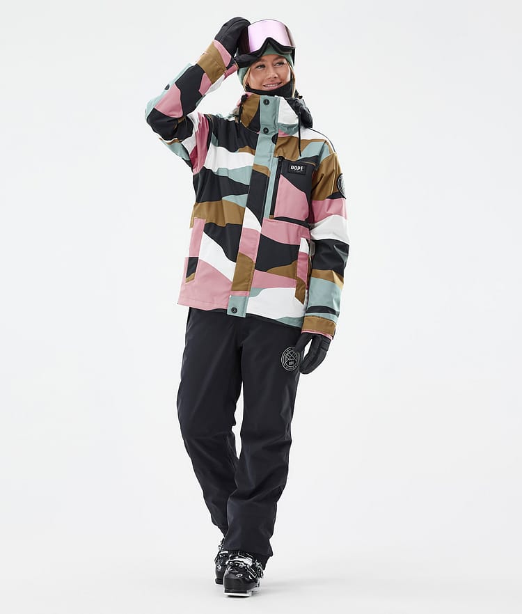 Blizzard W Full Zip Veste de Ski Femme Shards Gold Muted Pink, Image 2 sur 9