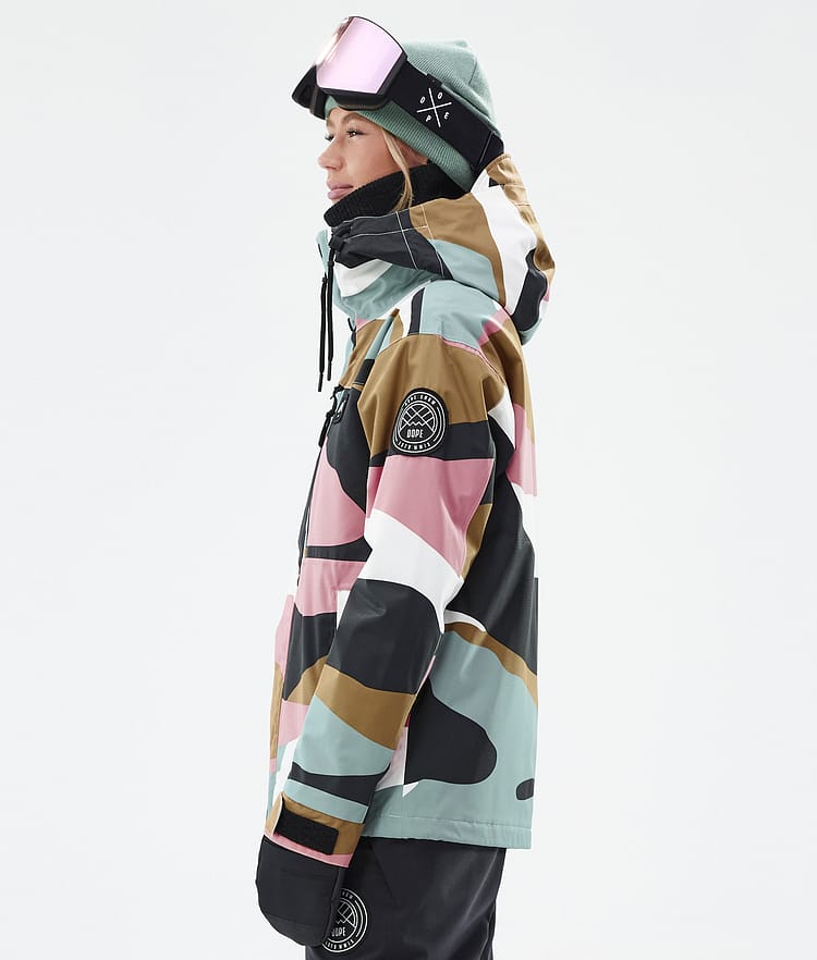 Blizzard W Full Zip Veste de Ski Femme Shards Gold Muted Pink, Image 5 sur 9