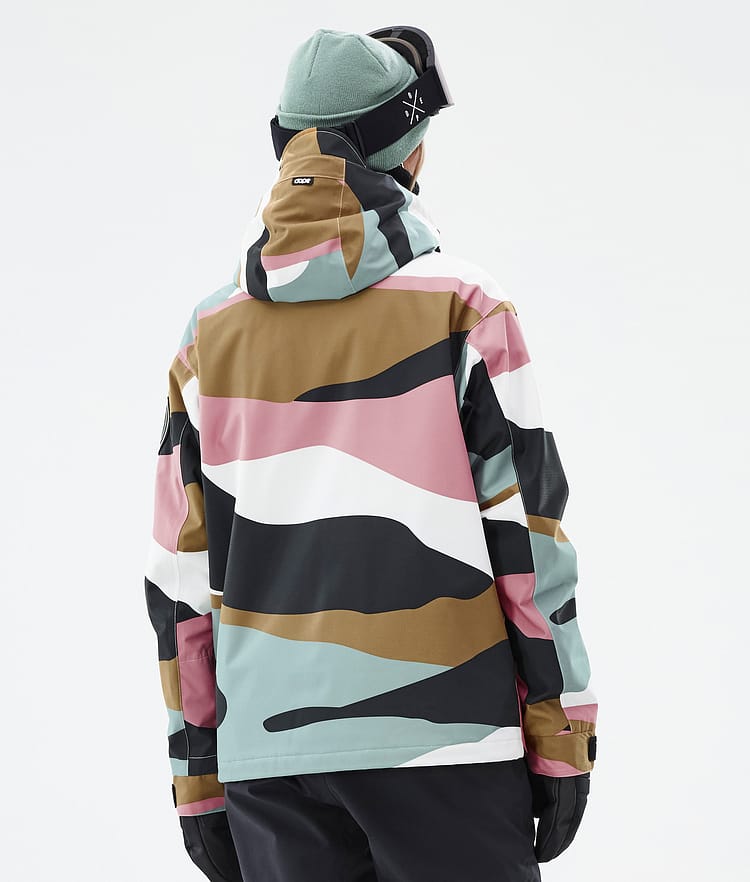 Blizzard W Full Zip Lyžařská Bunda Dámské Shards Gold Muted Pink, Obrázek 6 z 9