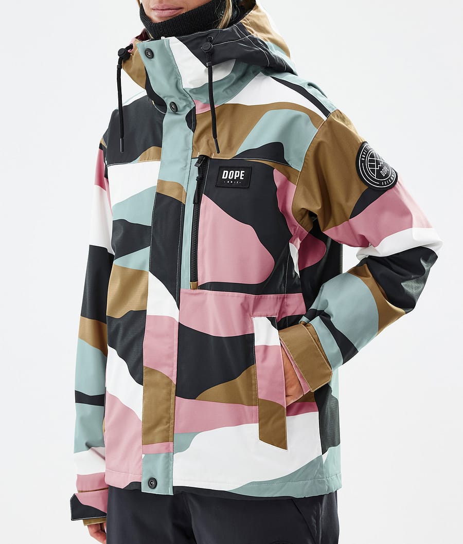 Blizzard W Full Zip Giacca Snowboard Donna Shards Gold Muted Pink