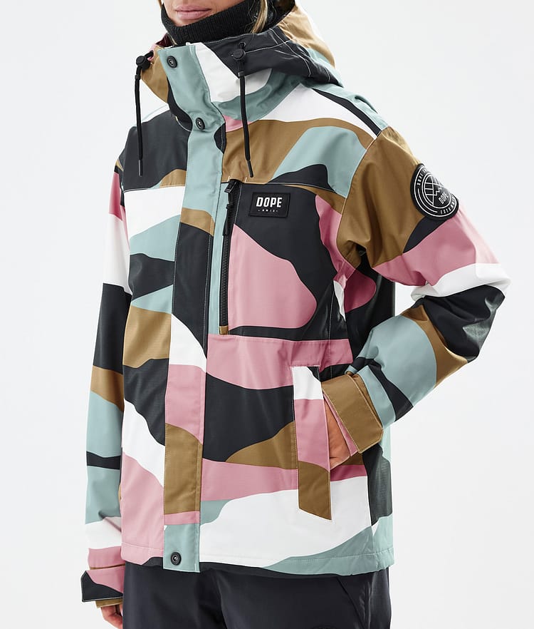 Blizzard W Full Zip Veste de Ski Femme Shards Gold Muted Pink, Image 7 sur 9
