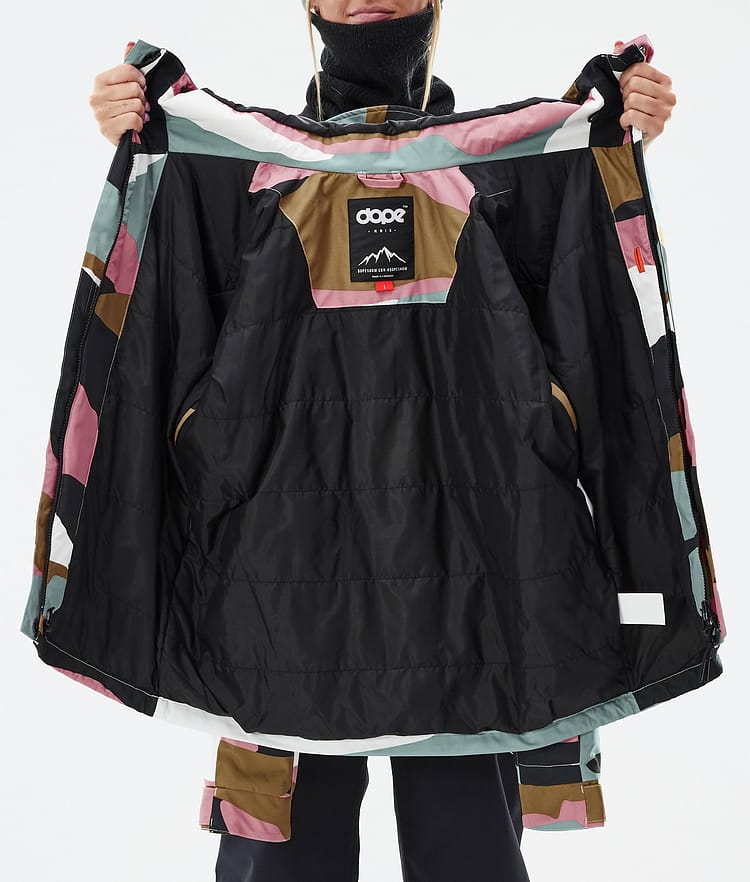 Blizzard W Full Zip Veste de Ski Femme Shards Gold Muted Pink, Image 9 sur 9