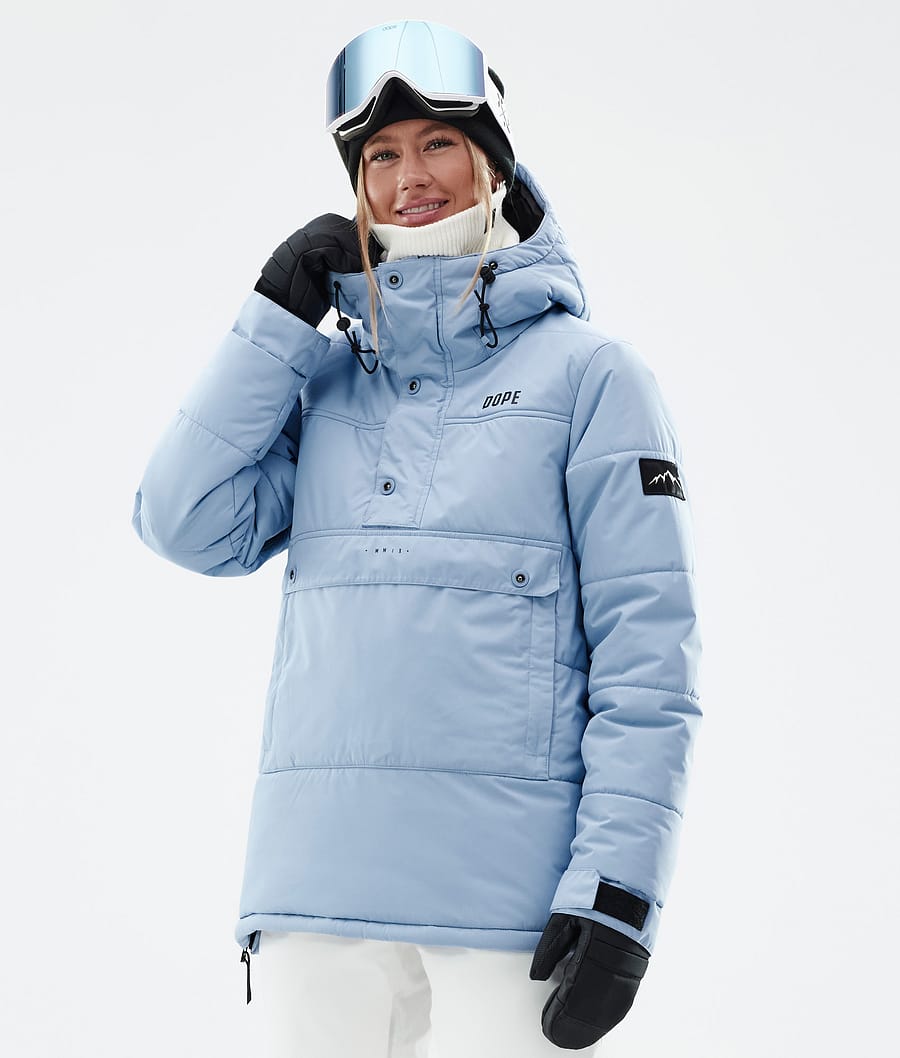 Puffer W Giacca Snowboard Donna Light Blue Mono