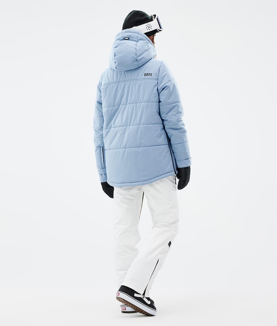 Puffer W Snowboard Jacket Women Light Blue Mono