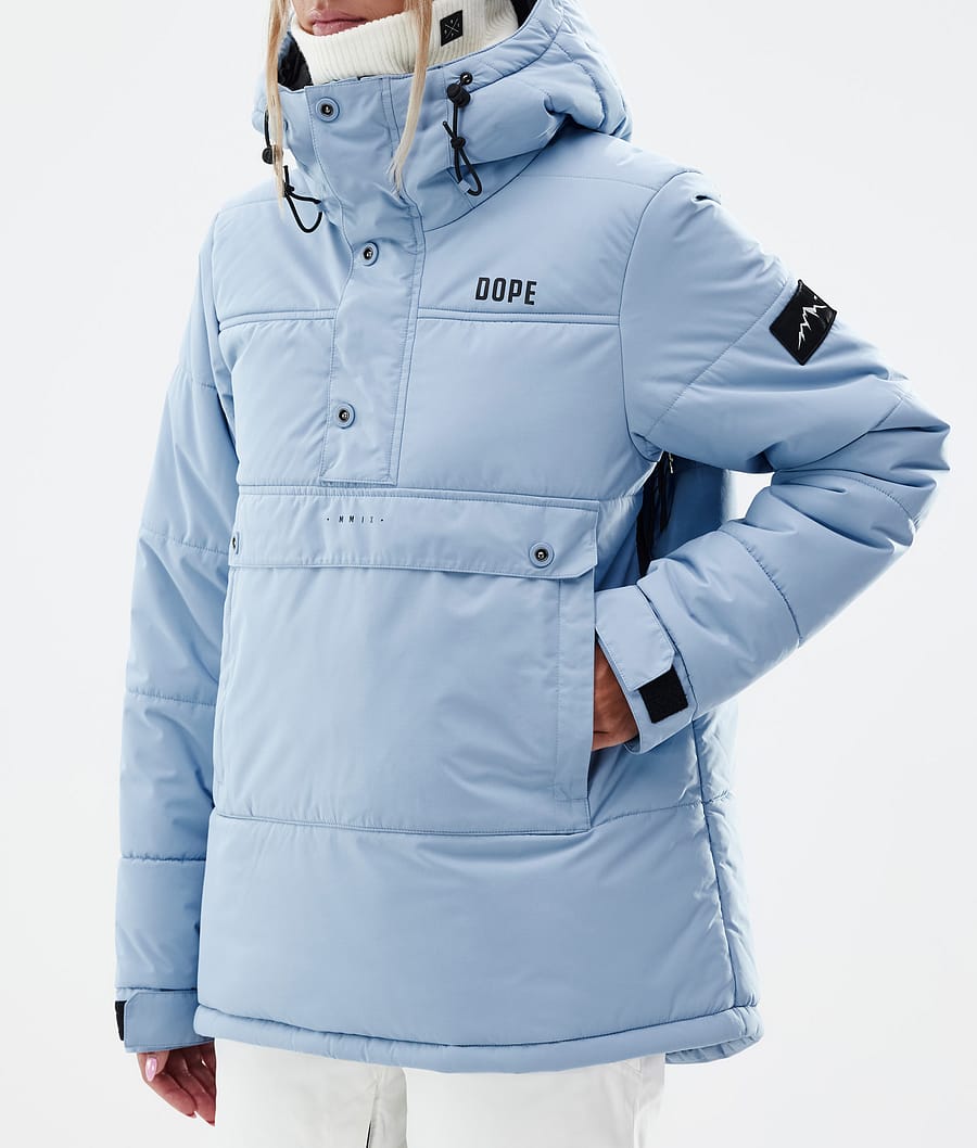 Puffer W Snowboard Jacket Women Light Blue Mono