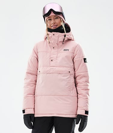 Puffer W Snowboard jas Dames Soft Pink Mono
