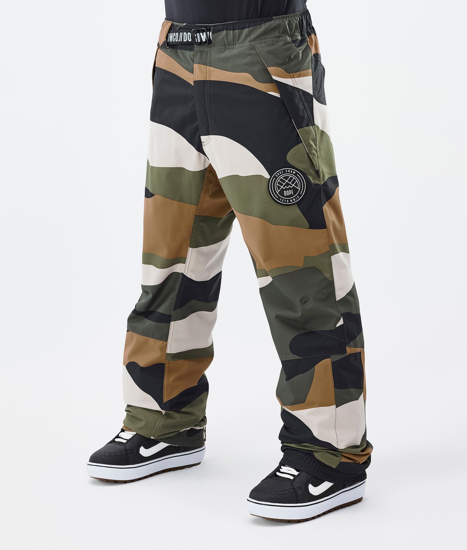 Orange Green Camo Men's Leggings, Army Camouflage Premium Quality