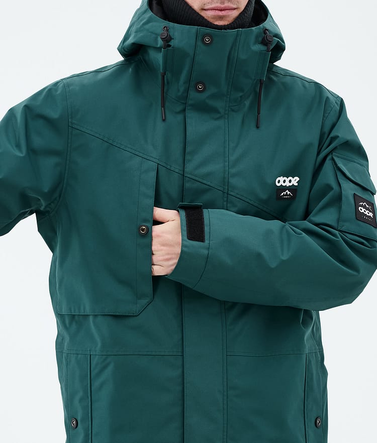 Adept Ski Jacket Men Bottle Green, Image 9 of 10