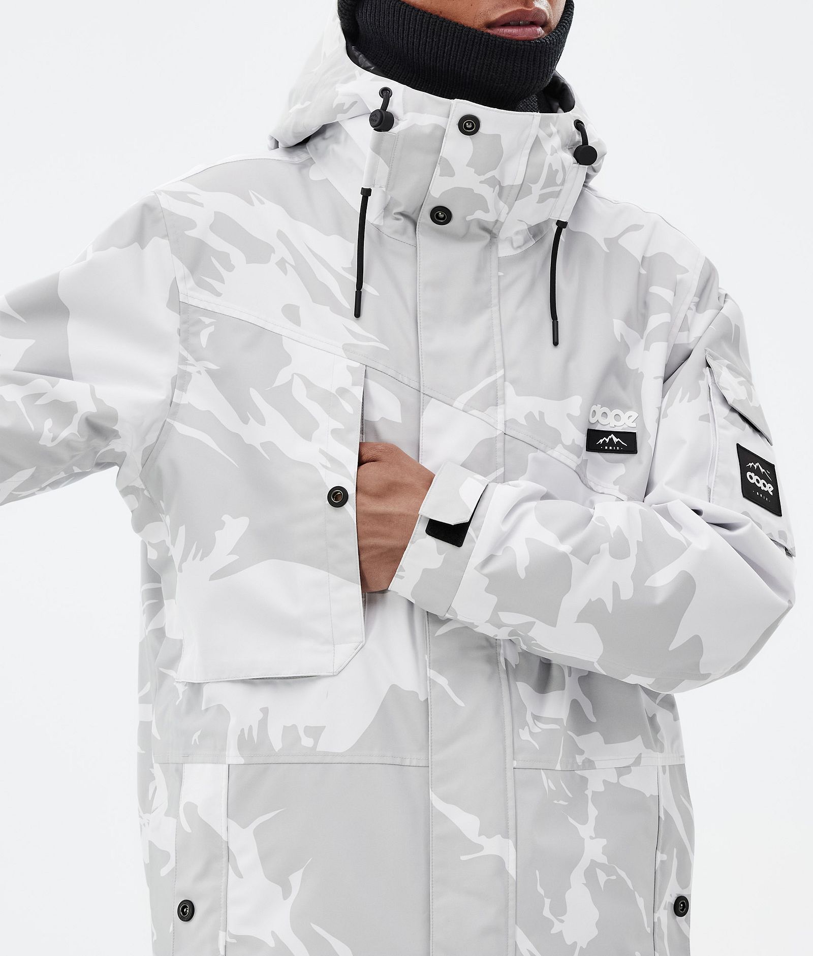 Adept Snowboard Jacket Men Grey Camo, Image 8 of 9