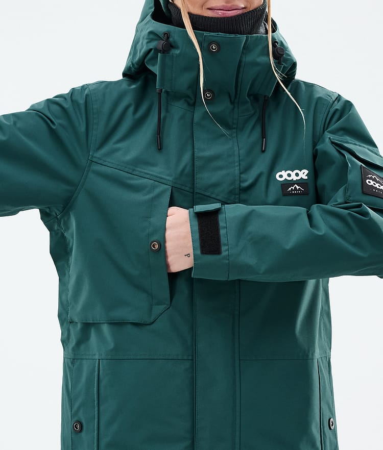 Adept W Ski Jacket Women Bottle Green, Image 8 of 10