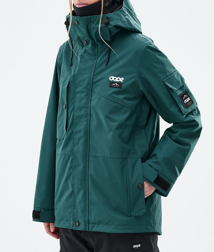 Adept W Ski Jacket Women Bottle Green, Image 9 of 10