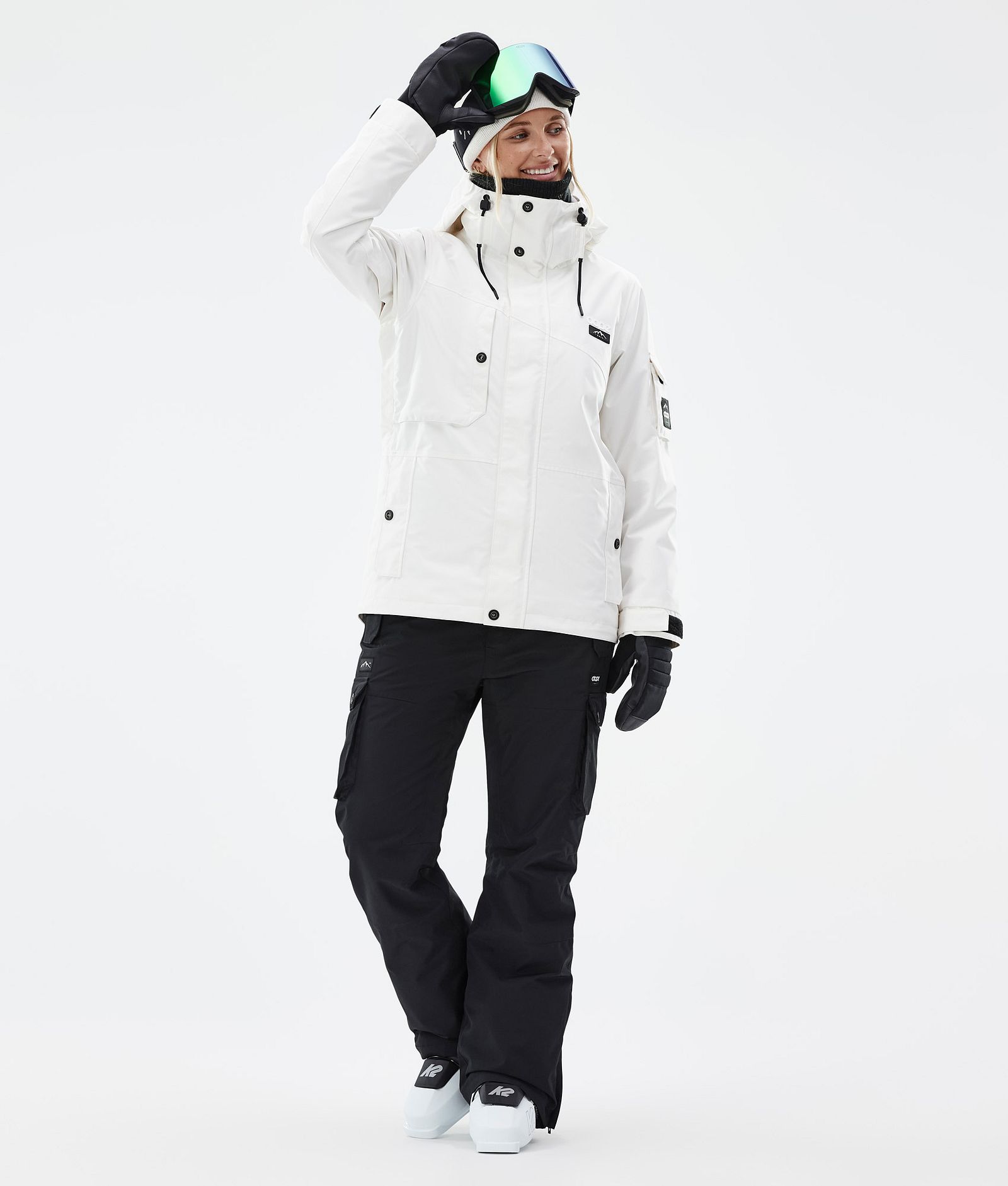Adept W Skijacke Damen Old White, Bild 2 von 9