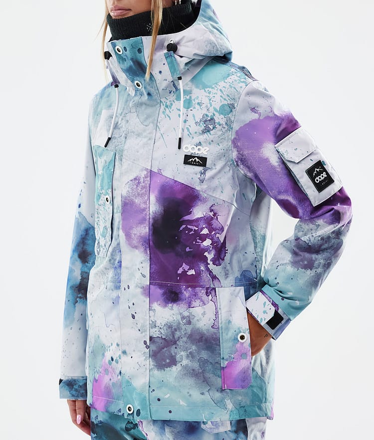 Adept W Snowboard Jacket Women Spray Green Grape, Image 7 of 9