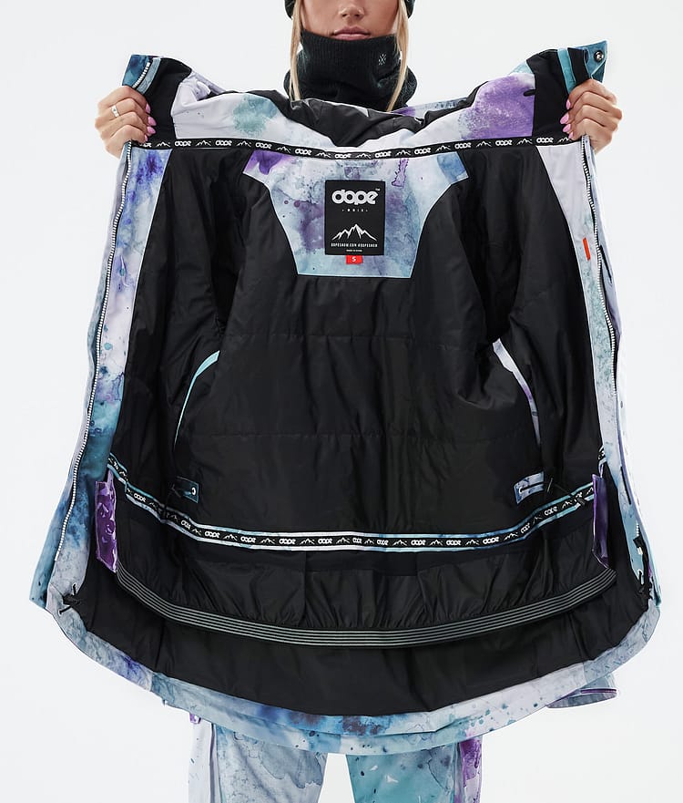 Adept W Snowboard Jacket Women Spray Green Grape, Image 9 of 9