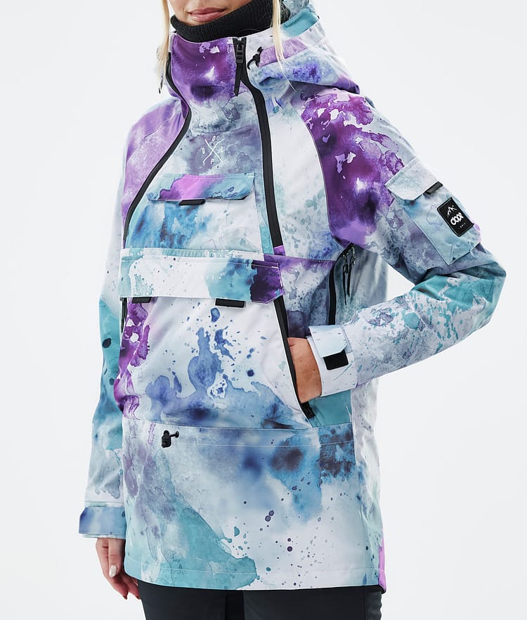 Akin W Snowboard Jacket Women Spray Green Grape, Image 7 of 8