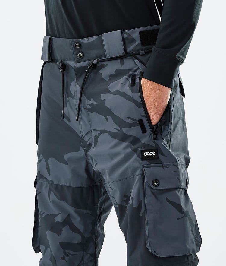 Iconic Ski Pants Men Metal Blue Camo