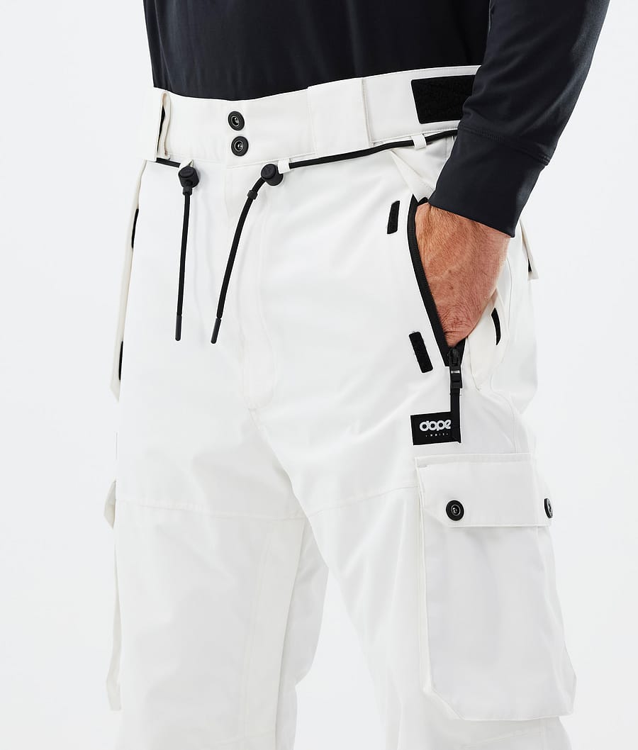 Iconic Snowboard Pants Men Old White