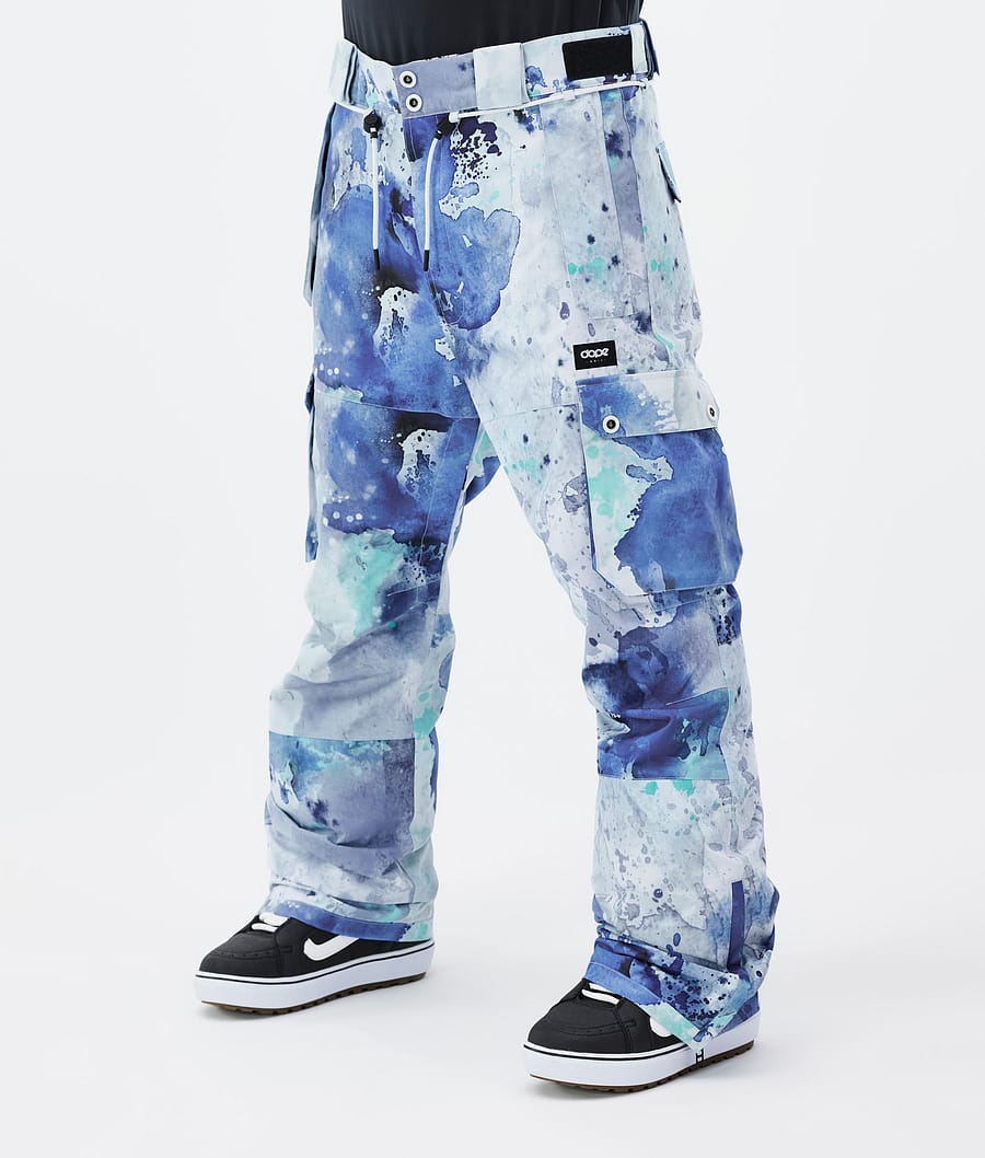 Dope Iconic Snowboard Pants Men Spray Blue Green | Dopesnow.com