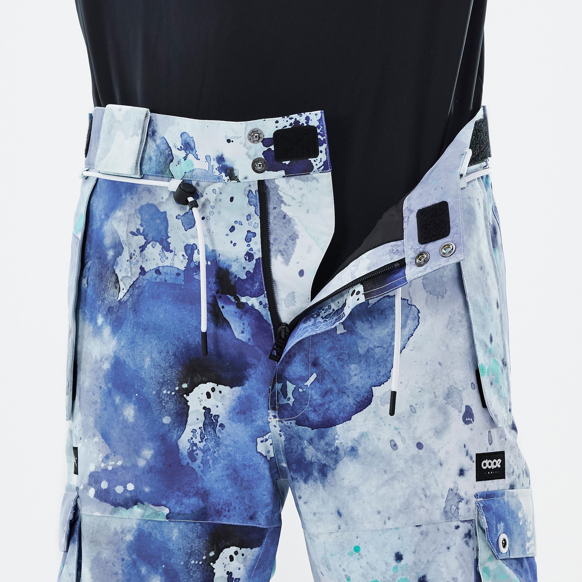 Dope Iconic Snowboard Pants Men Spray Blue Green Dopesnow