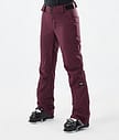 Con W Pantalon de Ski Femme Burgundy