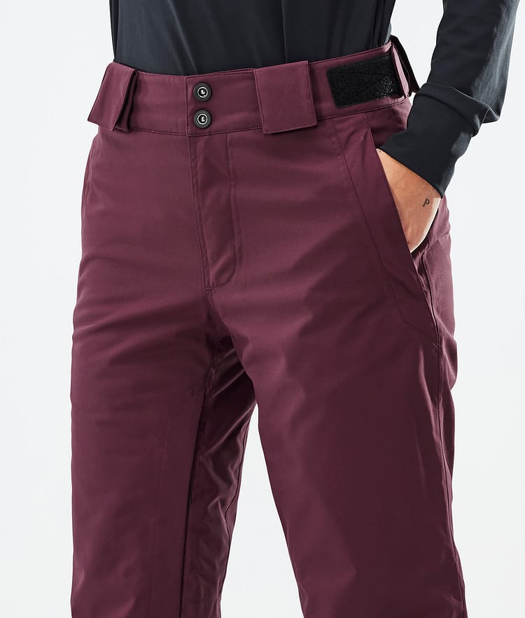 Con W Pantalon de Ski Femme Burgundy