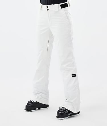 Con W Pantalon de Ski Femme Old White