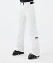 Con W Pantalon de Ski Femme Old White