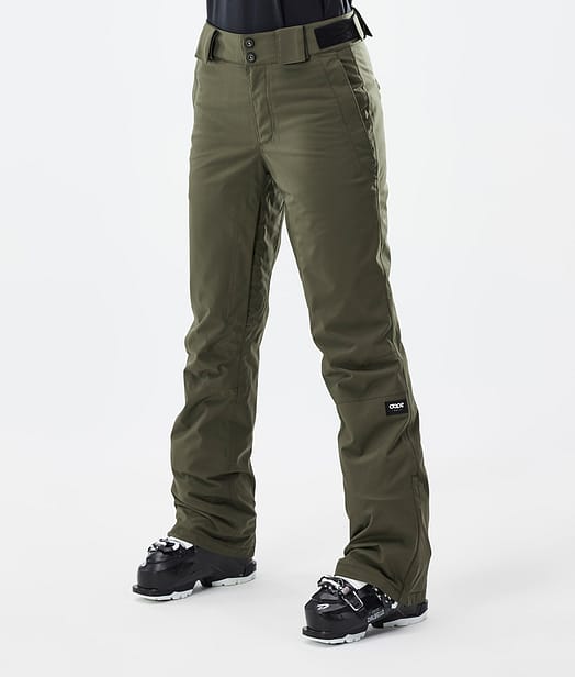 Con W Pantalon de Ski Femme Olive Green