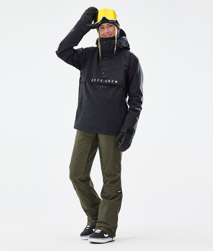 Con W Pantaloni Snowboard Donna Olive Green, Immagine 2 di 6