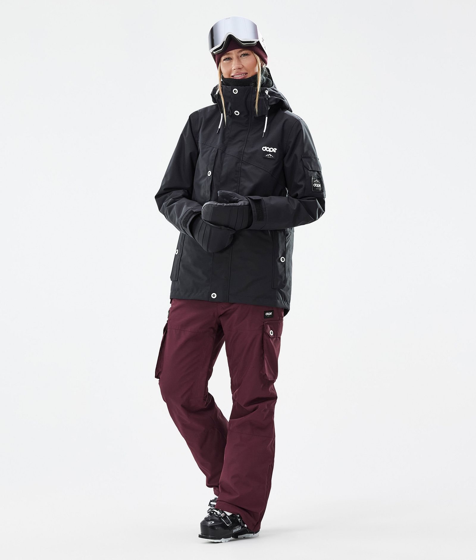 Dope Iconic W Ski Pants Women Burgundy | Dopesnow.com