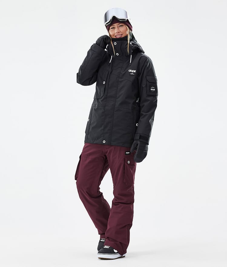 Iconic W Spodnie Snowboardowe Kobiety Burgundy