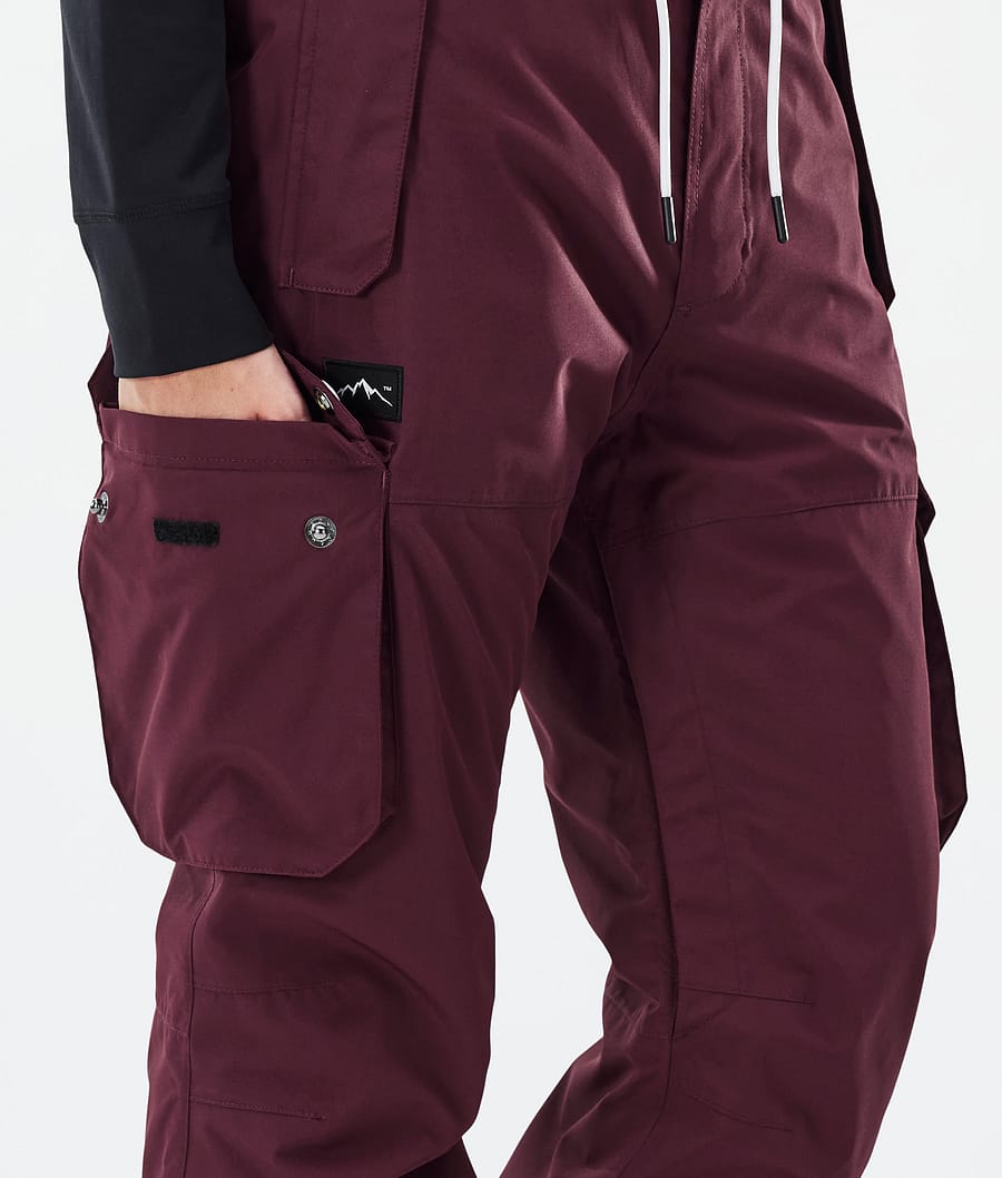 Iconic W Lyžařské Kalhoty Dámské Burgundy