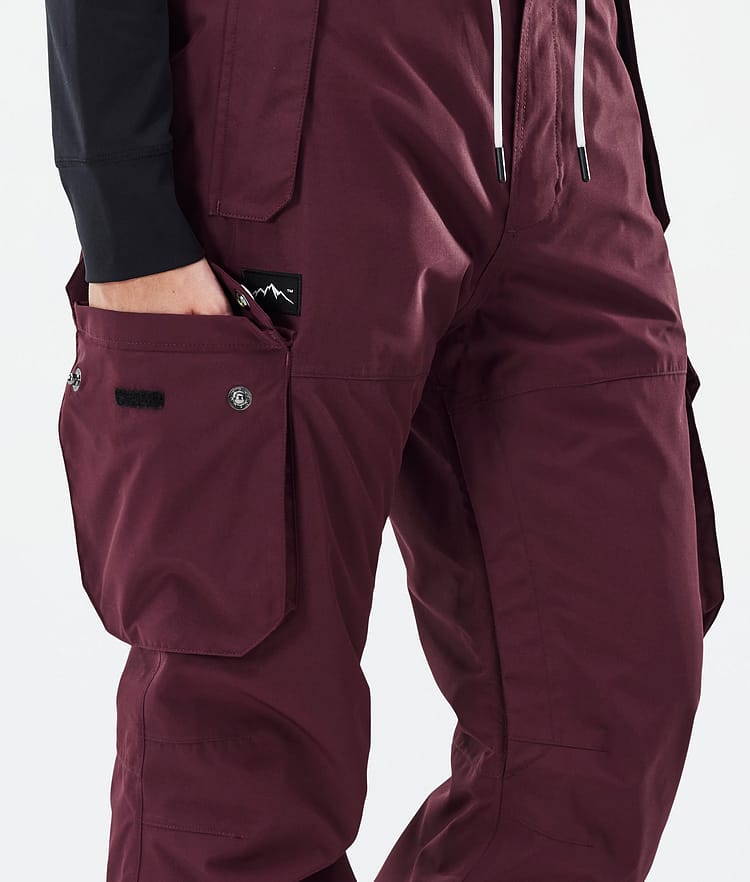 Iconic W Ski Pants Women Burgundy