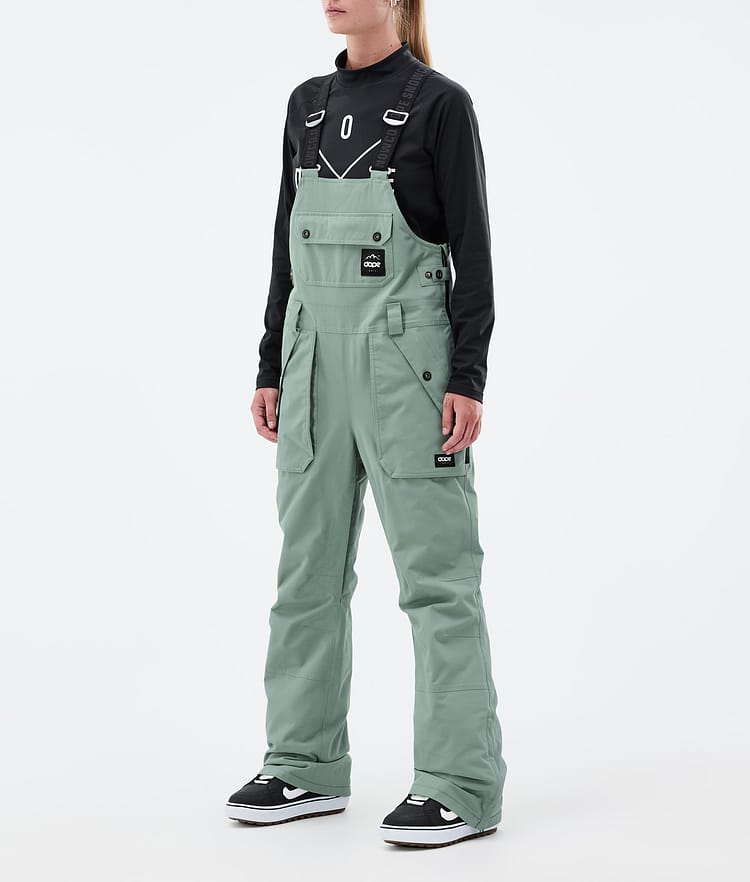 Notorious B.I.B W Snowboardbyxa Dam Faded Green, Bild 1 av 7