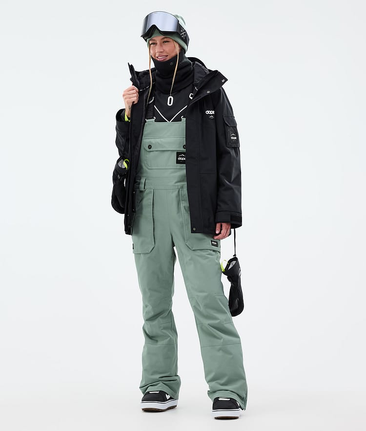 Notorious B.I.B W Snowboardbyxa Dam Faded Green, Bild 2 av 7