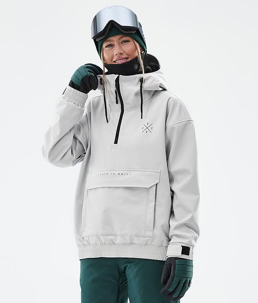 Cyclone W Skijacke Damen Light Grey