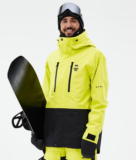 Montec Fawk Snowboard jas Heren Bright Yellow/Black
