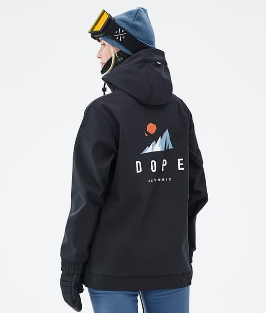 Yeti W Snowboardjakke Dame Ice Black