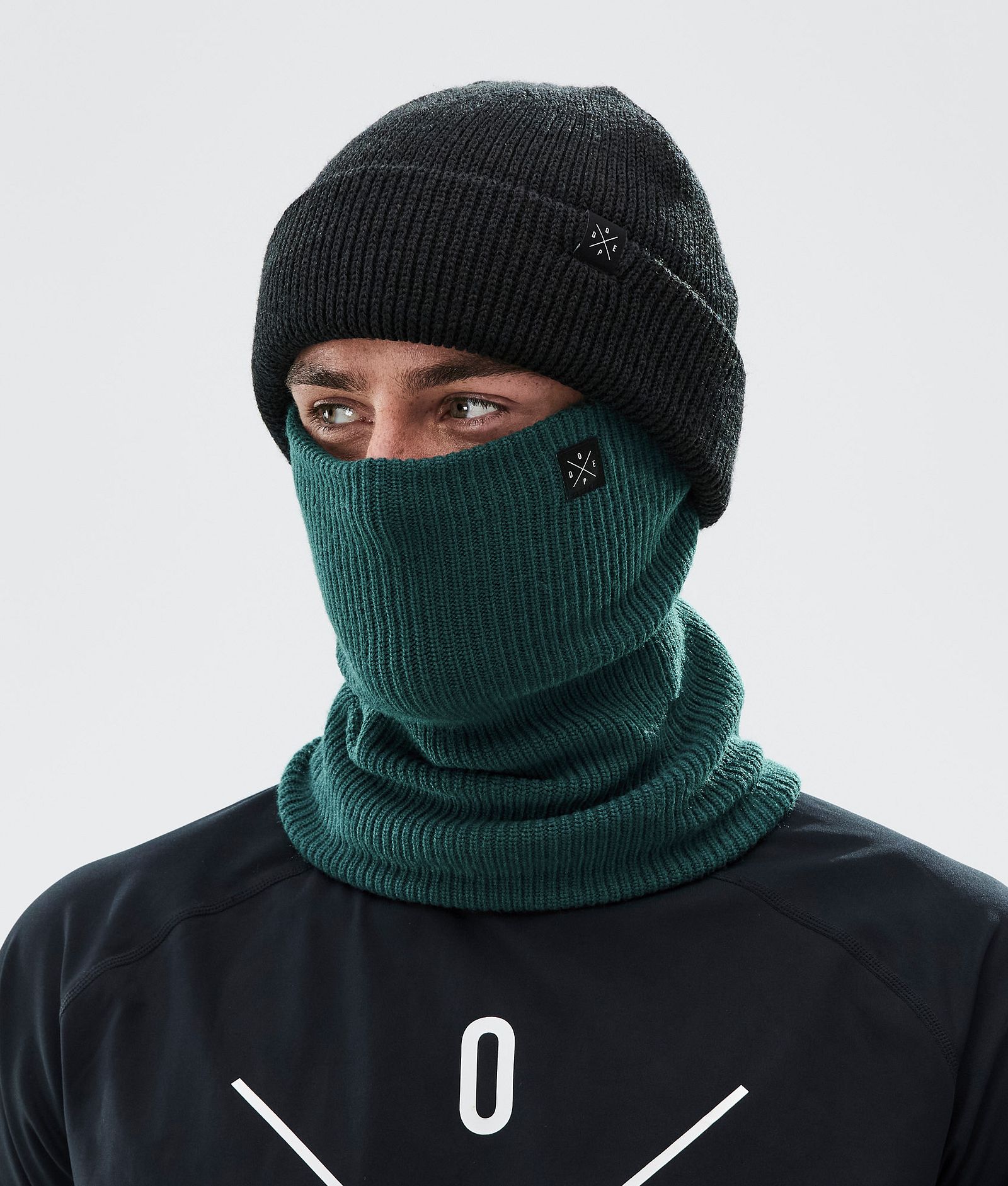 2X-Up Knitted Facemask Bottle Green