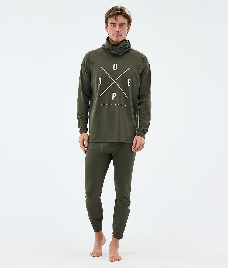 Snuggle Base Layer Top Men 2X-Up Olive Green, Image 3 of 7