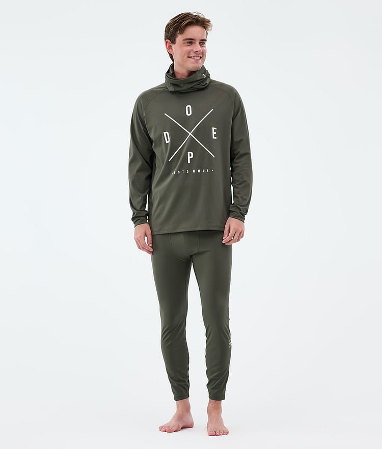 Snuggle Base Layer Top Men 2X-Up Olive Green, Image 3 of 7
