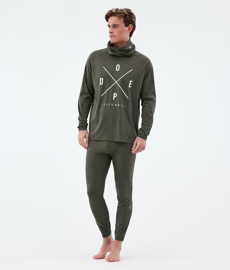 Snuggle Baselayer tights Herre 2X-Up Olive Green, Billede 3 af 7