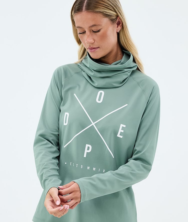 Snuggle W Tee-shirt thermique Femme 2X-Up Faded Green, Image 2 of 7